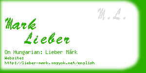 mark lieber business card